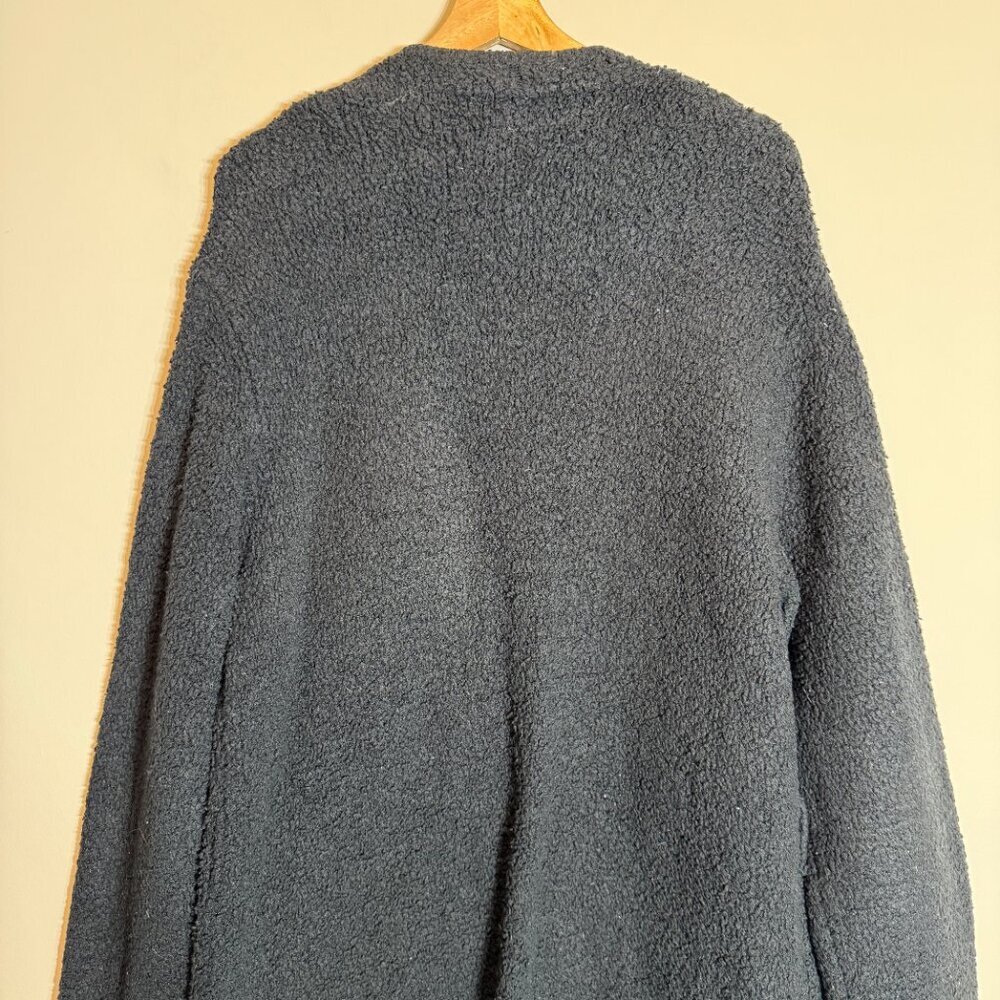 Skims Cozy Collection Teddy Long Robe Women's S/M Black Loungewear Soft Comfy - Picture 10 of 13